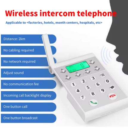 1000Meter Wireless Telephone Intelligent Networking Intercom System - Electromann SA