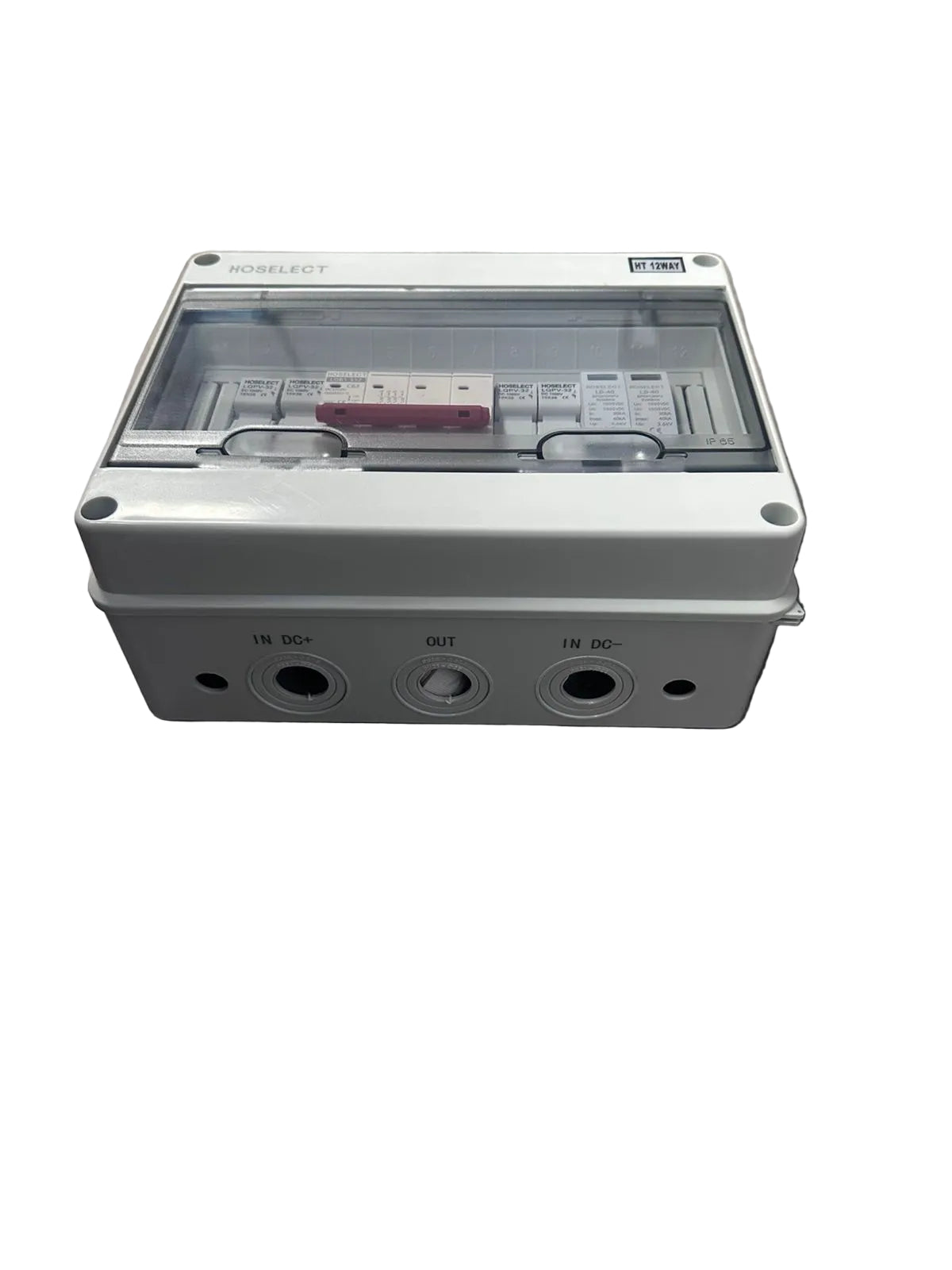 Solar photovoltaic PV DC Combiner Box Surge Lightning Protection 2 input 1 out DC 600V (10008167) - Electromann SA
