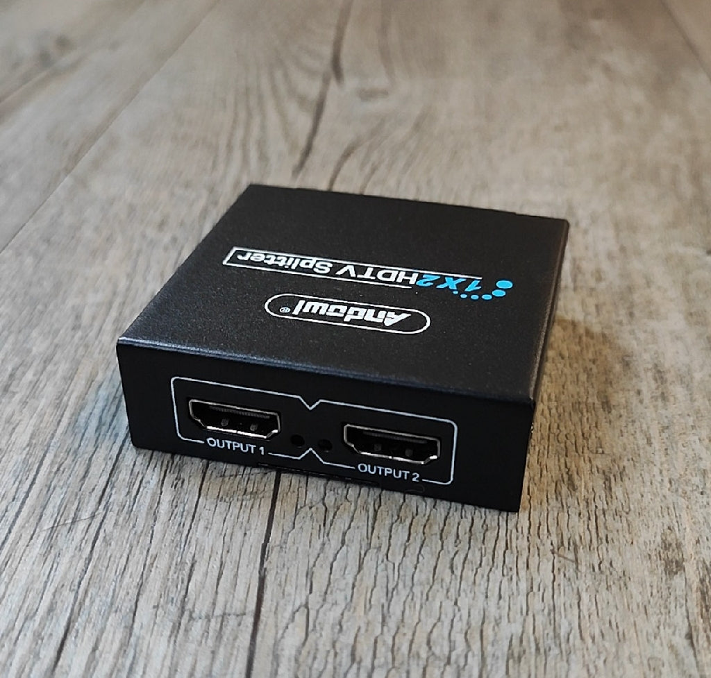 HDMI Splitter 1 x 2 Way - Connect One HDMI Source to Two Displays Simultaneously | 4K Resolution Support - Electromann SA