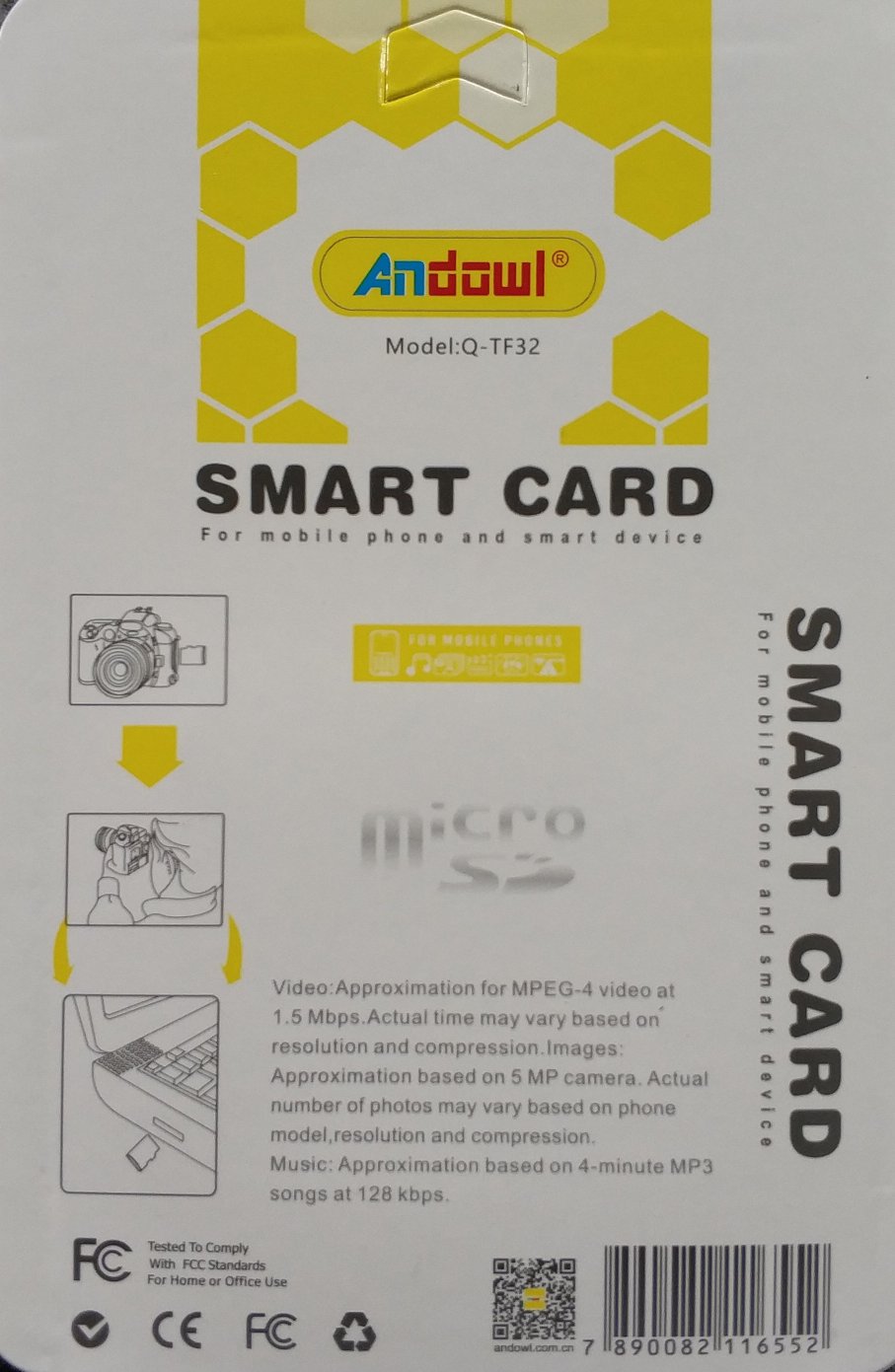 Andowl 32GB Class 10 Micro SD Card - Electromann SA