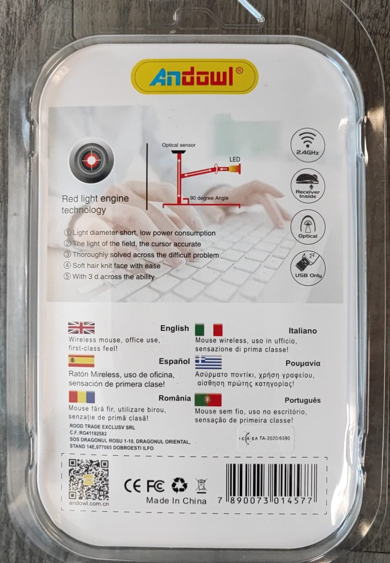 Andowl QM71 2.4Ghz Wireless Mouse - Seamless Connectivity and Precise Control - Electromann SA
