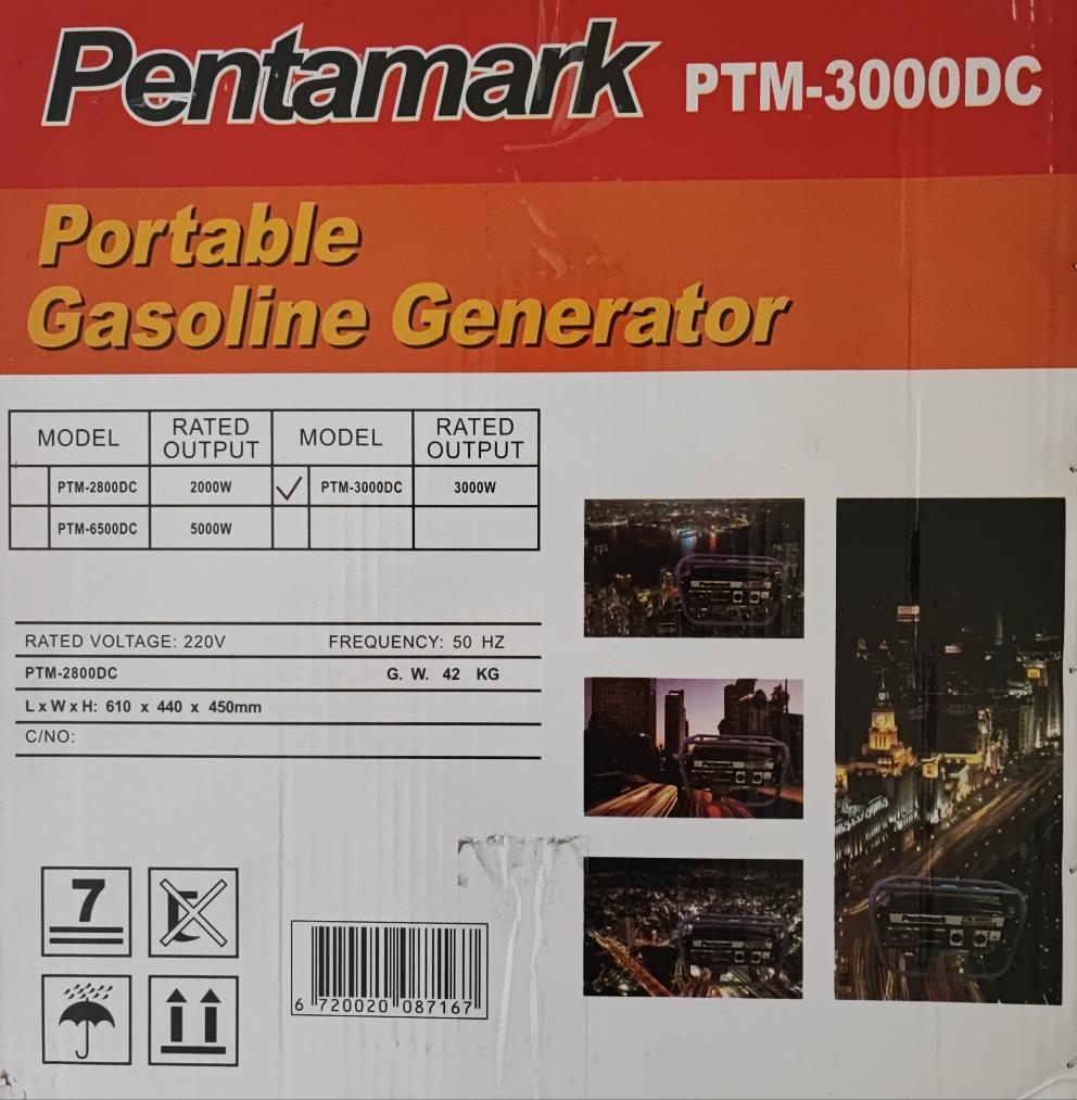 Pentamark PTM-3000DC Portable Petrol Generator - Electromann SA