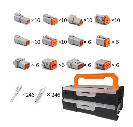 Buy the 588pc Waterproof Deutsch Type Electrical Connector Box Set - Reliable and Waterproof Connectors - Electromann SA