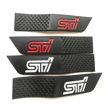 Upgrade Your Subaru WRX STi Limited with Black Fender Badge Emblem Set - Electromann SA