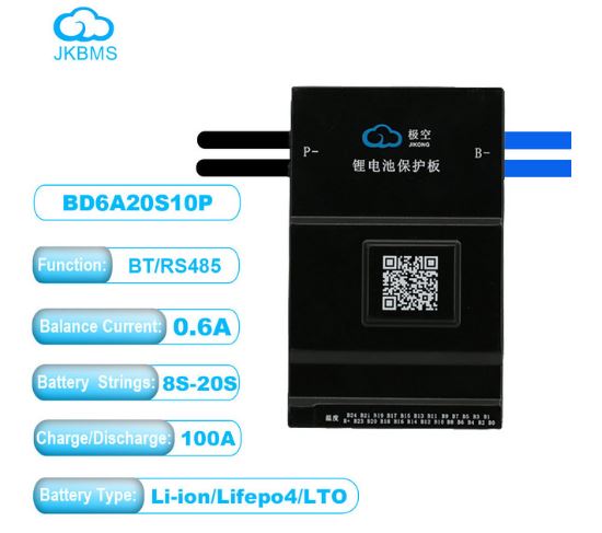Enhance Battery Performance with JK Active Balance Smart BMS 20S10P 100A - Electromann SA