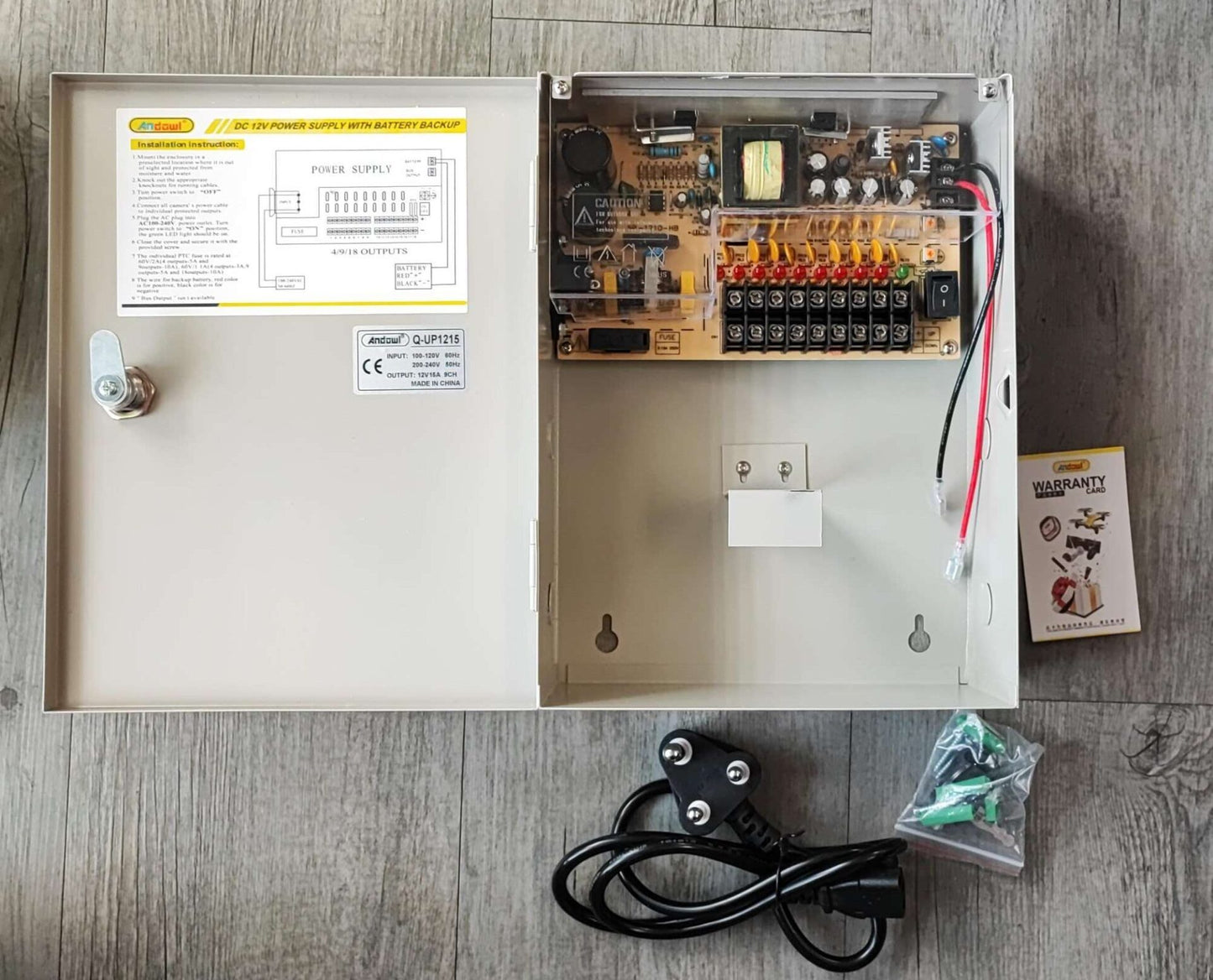 ANDOWL Q-UP1215 12v 15 Amp Power Supply UPS Backup - Uninterrupted Power for Electronics - Electromann SA