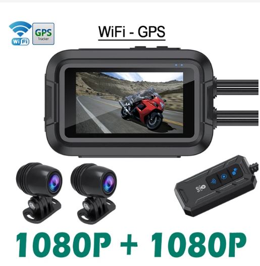 Full Body Dual 1080P Camera Wifi and GPS Motorcycle Recorder - Electromann SA