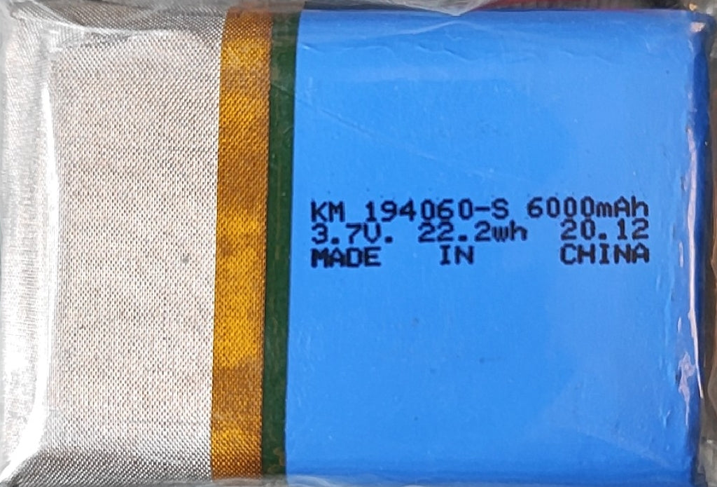 NEW Replacement 3.7v 6000mah (22.2wh) Lithium Battery for VT03D DIY Portable GPS Tracker (10007442) - Electromann SA