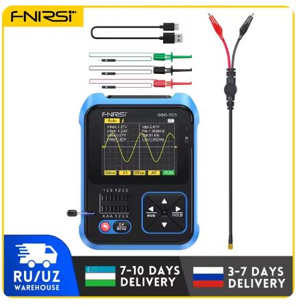 FNIRSI DSO TC3 Digital Oscilloscope Transistor Tester Signal Generator - Electromann SA