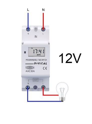 Din Rail Weekly Digital Time Switch Relay Timer – 7 Days Programmable - Electromann SA
