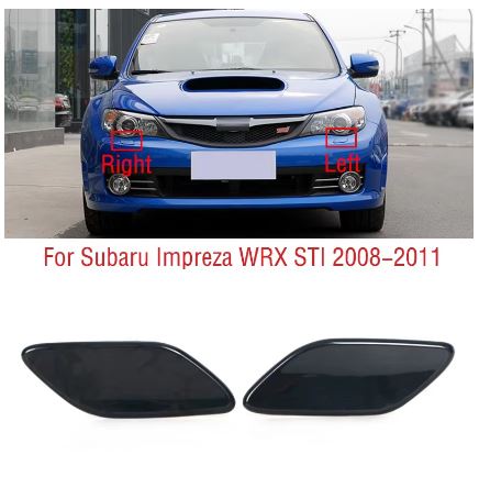 2PCS Subaru Impreza WRX/STI 2008-2013 Front Bumper Headlight Washer Spray Jet Nozzle Cover - Unpainted - Electromann SA