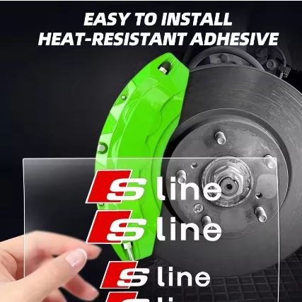 6 Pack Brake Caliper Stickers Decal for Audi S-line - Electromann SA
