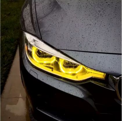 Bright Yellow Daytime Running Lights For BMW 3 Series F30 LCI 3' F31 63117419610 63117419615 Angel Eyes - Electromann SA