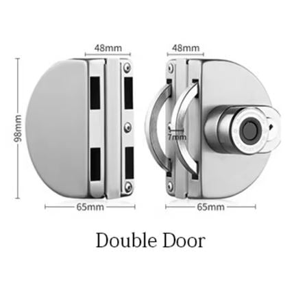 Frameless Glass Double Door Fingerprint Electronic Lock - Electromann SA