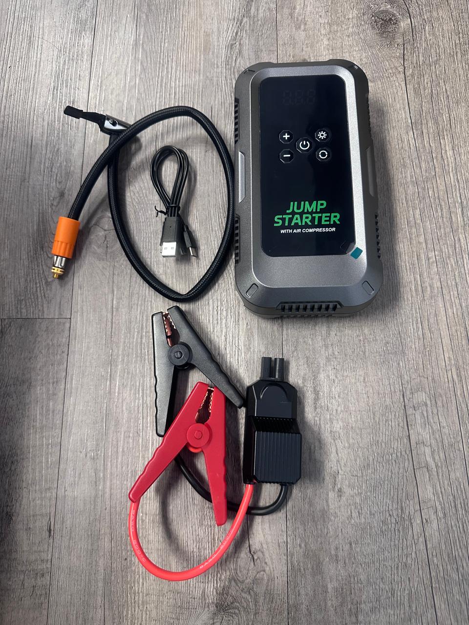 LS-80A Car Jump Battery Starter With Air Compressor | Portable Emergency Tool (10008140) - Electromann SA