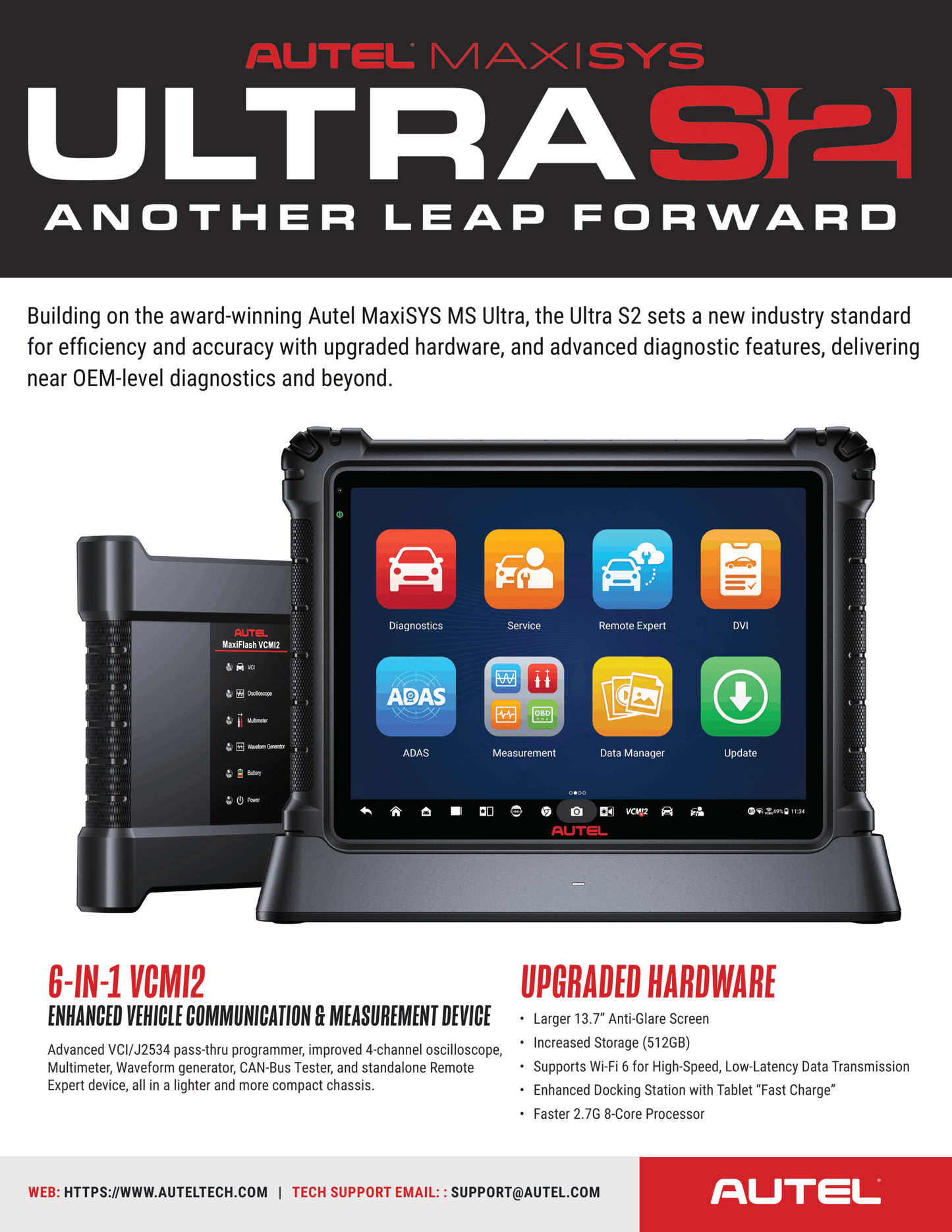 Autel MaxiSys Ultra S2 Automotive Diagnostic Scanner – 13.7″ Tablet (10003330) - Electromann SA
