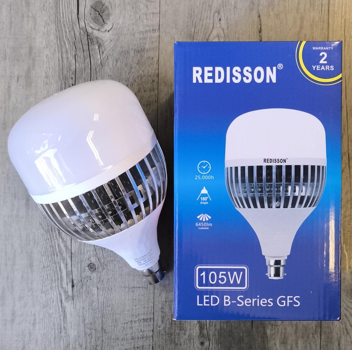 REDISSON B-Series GFS 220v AC 105Watt B22 (Push and Twist Type) 6500K Cool White LED Bulb - Electromann SA