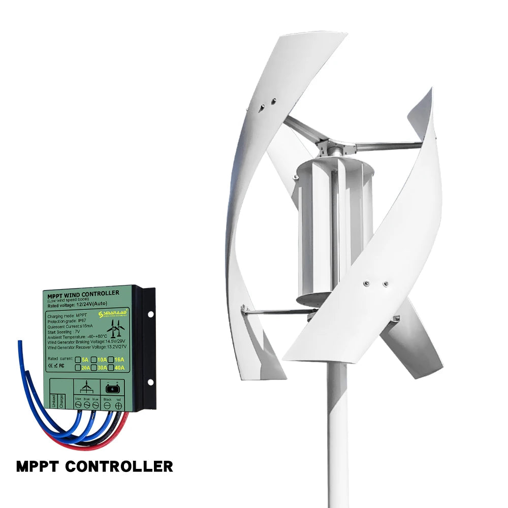 3KW Vertical Axis Maglev Wind Turbine Free Energy Household Wind Turbine Low Speed Low Noise - Electromann SA