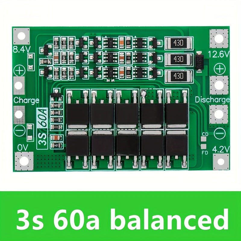 3S/4S 40A/60A Li-ion Lithium Battery Charger Protection Board for 18650  Cells - Electromann SA