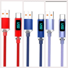 2 Meter USB Type-C Braided LCD Display Long Distance Data and Charge Cable - Electromann SA