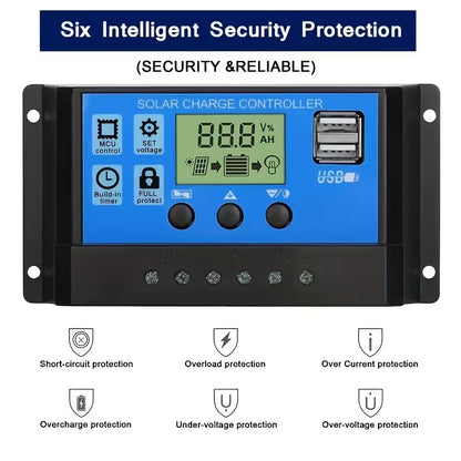 30A 12v/24v Solar Charge Controller PWM Charging for Solar Off-grid System (10005245) - Electromann SA