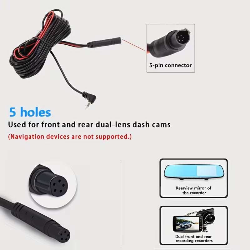 The GYIOEUPT 4Led 5.5-Meter Extension Cord with a Reversing Camera (10002502) - Electromann SA