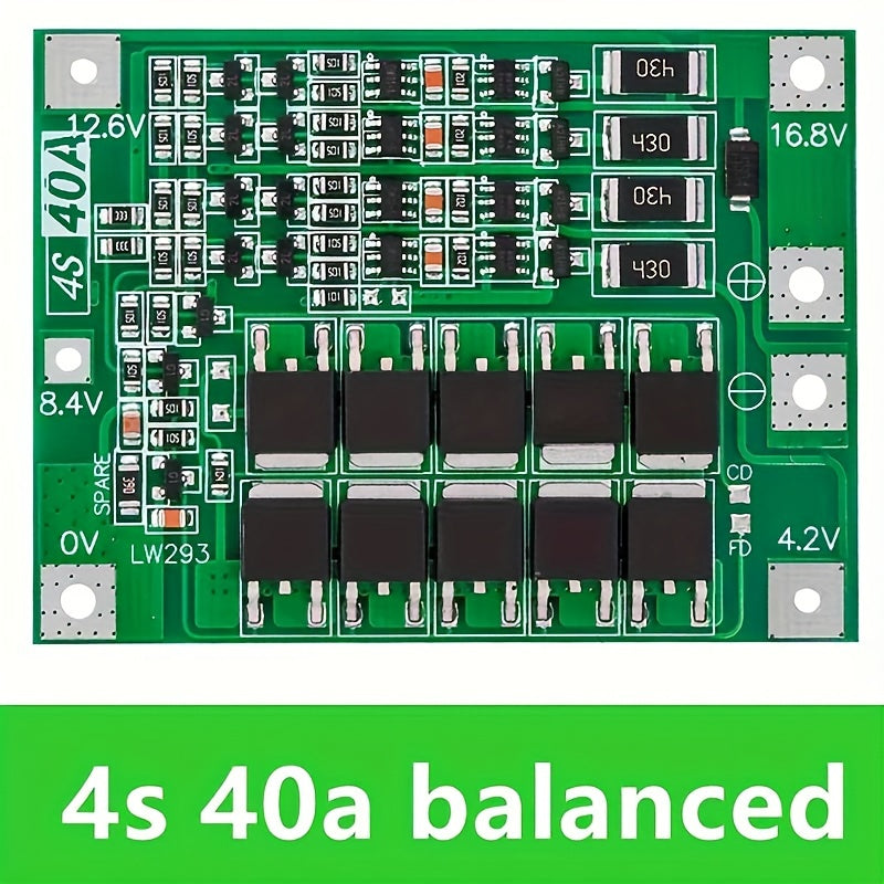 3S/4S 40A/60A Li-ion Lithium Battery Charger Protection Board for 18650  Cells - Electromann SA