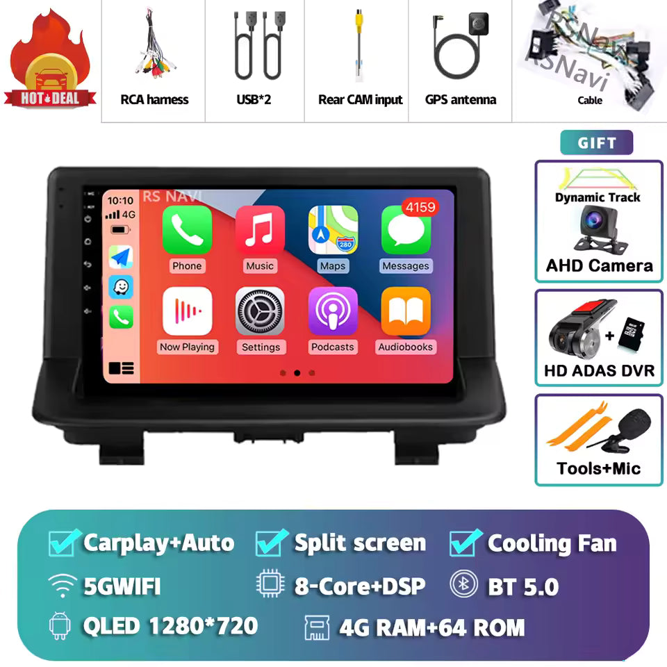 Android 14 Wireless CarPlay Auto Car Radio For Audi Q3 2012-2018 (10008920) - Electromann SA