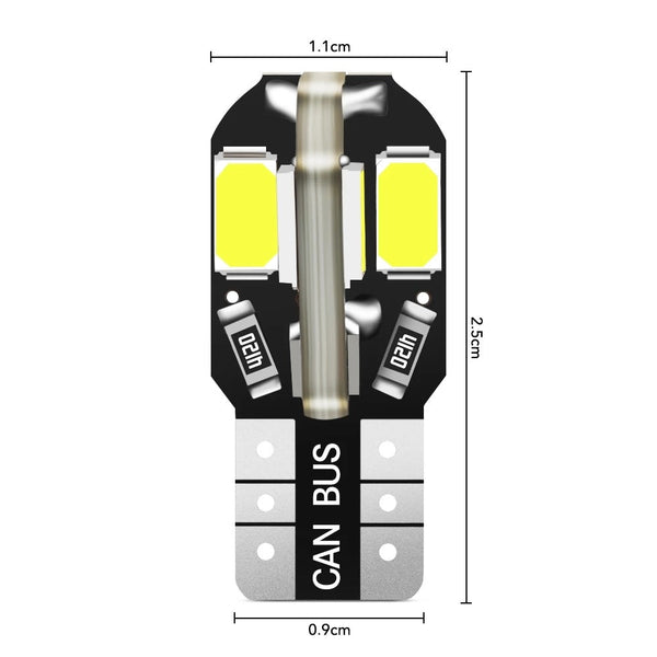 W5W/T10 CANBUS 8SMD 5730 Car LED Light-Bulb