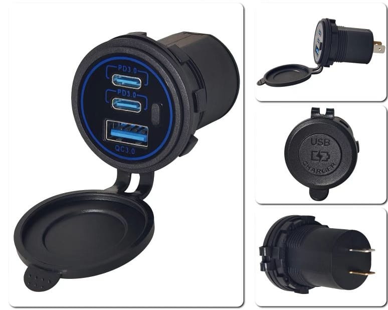 USB-C Car Charger Socket DC – Super Fast Charging with QC3.0 & PD - 36Watt (10008122) - Electromann SA