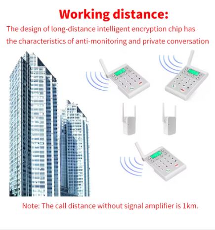 1000Meter Wireless Telephone Intelligent Networking Intercom System - Electromann SA