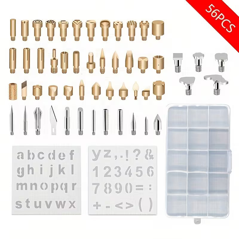 100Pcs 60W Adjustable Temperature Electric Soldering Pyrography Iron Set (10003375) - Electromann SA