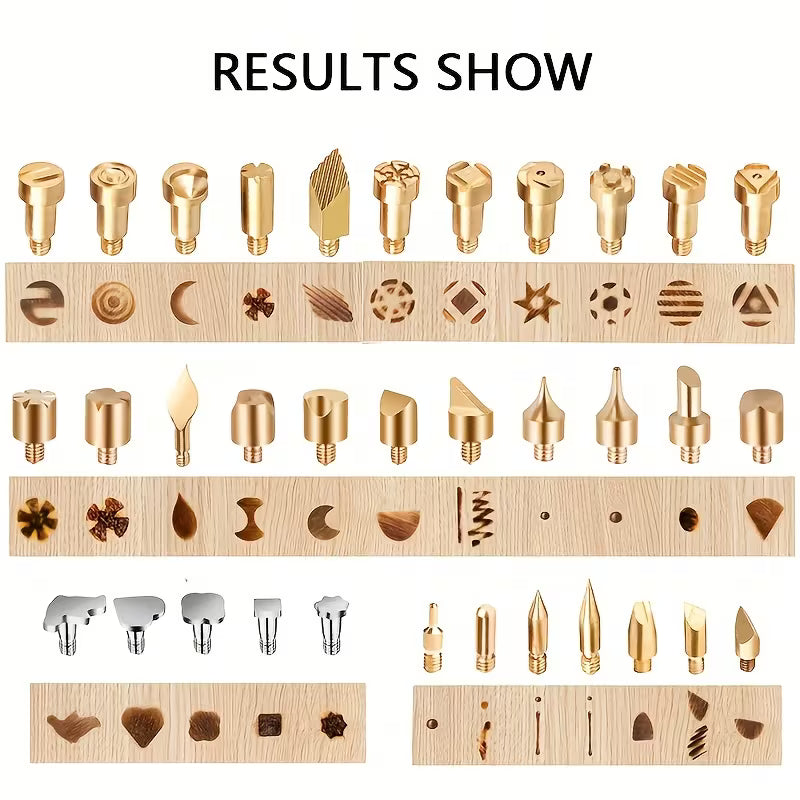 100Pcs 60W Adjustable Temperature Electric Soldering Pyrography Iron Set (10003375) - Electromann SA