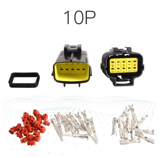 10Pin Waterproof Electrical Connector Plug Set - Durable and Waterproof Solution for Outdoor Electrical Connections