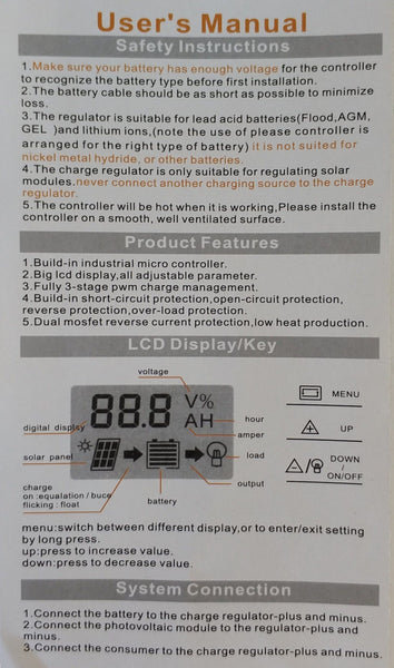 10A 12v/24v Solar Charge Controller