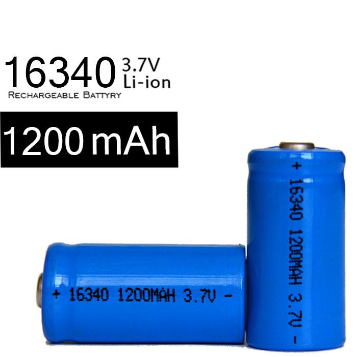 3.7V 1200mAh 16340 Re-chargeable Li-ion Battery - Long-Lasting Power for Electronics