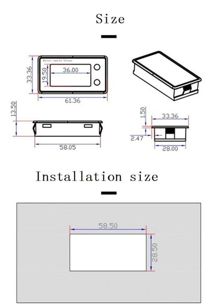 Accurate Battery Power Monitoring with 10-100V LCD Lithium Lead-acid Battery Power Indicator