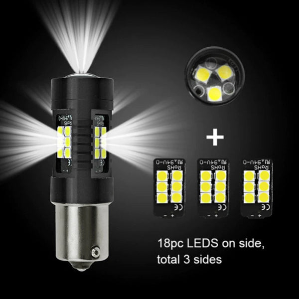 1157 BAY15S/P21W Double Contact 21x 3030 SMD 12V Car Led Bulb