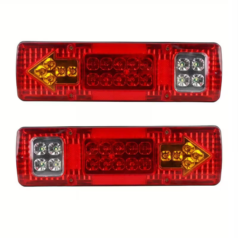 2pcs 12v-24v High Brightness Car and Truck LED Tail Light Set (10000799) - Electromann SA