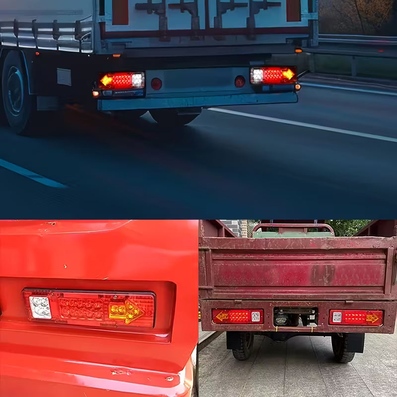 2pcs 12v-24v High Brightness Car and Truck LED Tail Light Set (10000799) - Electromann SA