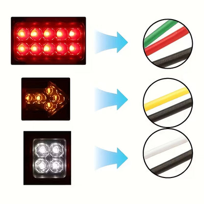 2pcs 12v-24v High Brightness Car and Truck LED Tail Light Set (10000799) - Electromann SA