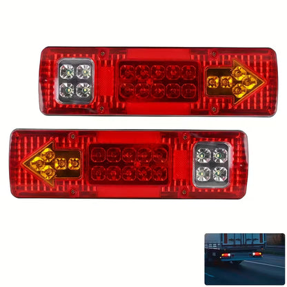 2pcs 12v-24v High Brightness Car and Truck LED Tail Light Set (10000799) - Electromann SA