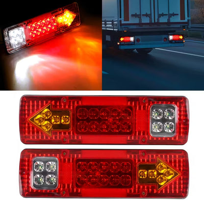 2pcs 12v-24v High Brightness Car and Truck LED Tail Light Set (10000799) - Electromann SA