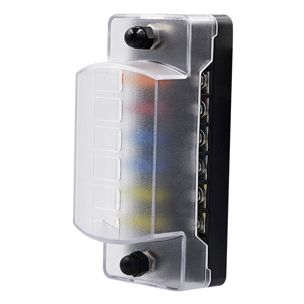 12-32V Car 6Way Fuse Box Holder M5 Stud with LED Indicator Light