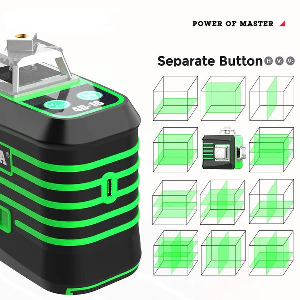 12 Lines 3D Self-Leveling Horizontal And Vertical Laser Level