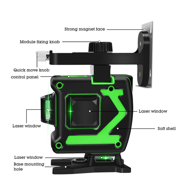 12 Lines 3D Self-Leveling Horizontal And Vertical Laser Level