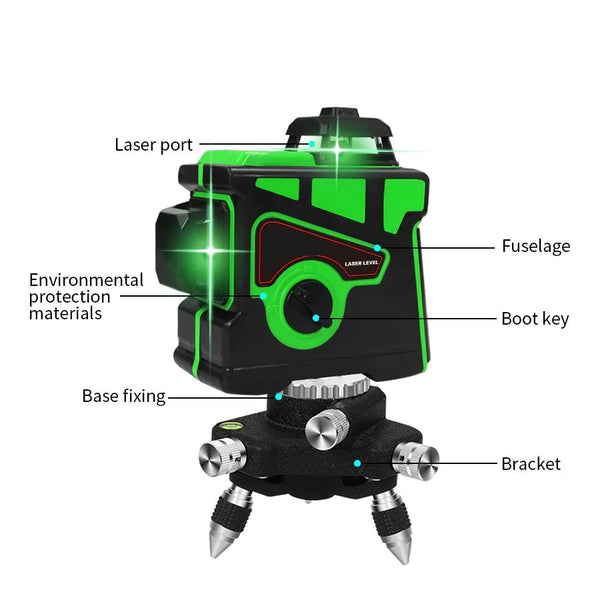 12 Lines 3D Self-Leveling Horizontal And Vertical Laser Level