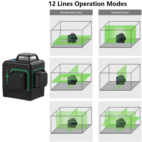 12 Lines 3D Self-Leveling Horizontal And Vertical Laser Level