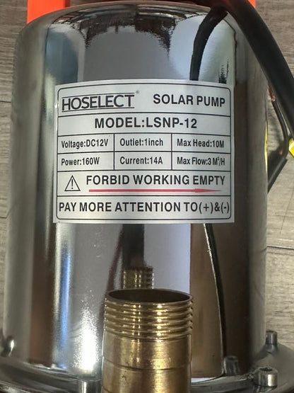 DC12V Hoselect Submersible Solar Pump 10M (10008225) - Electromann SA