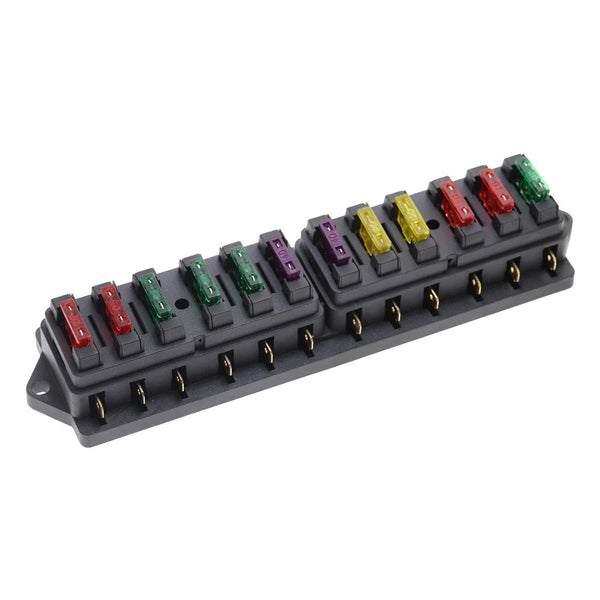 12Way Car Blade Fuse Box with Fuses